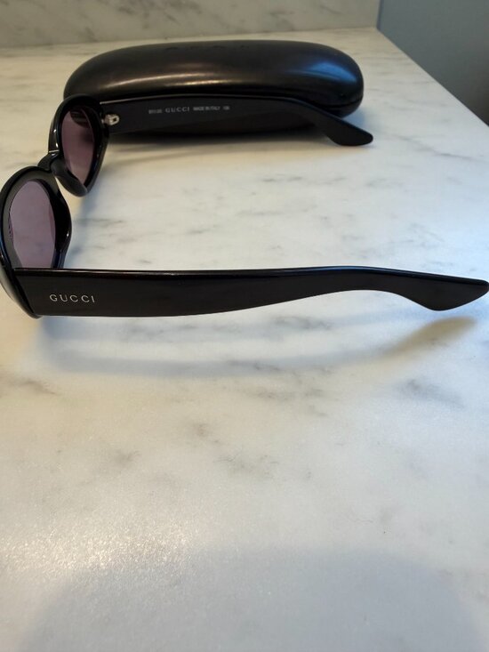 Gucci GG 2419/S Sunglasses Black and Brown Oval Vintage 90s Made in Italy main image 9